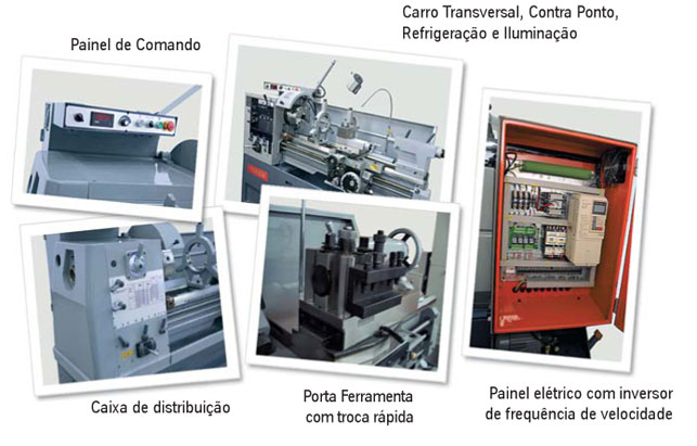 Tornos Convencionais com Velocidade de Corte Contínua - TVK-1000i - TVK-1500i - Veker